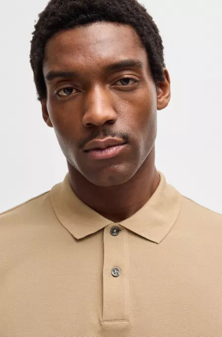 Regular-fit polo shirt in cotton piqué