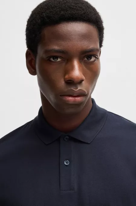 Regular-fit polo shirt in cotton piqué