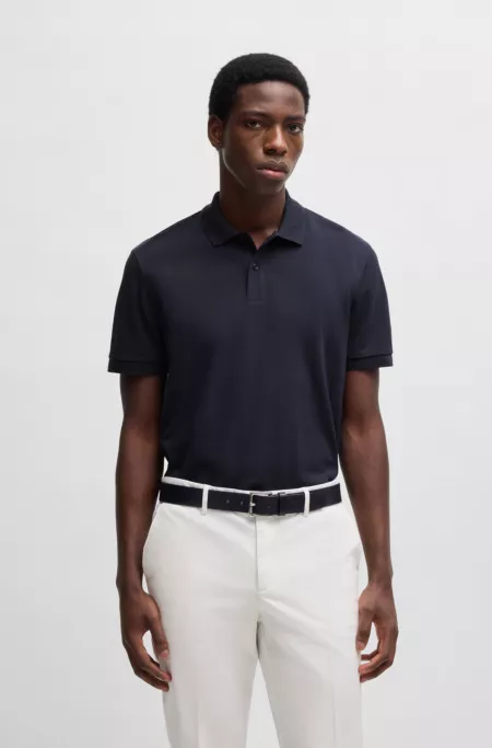 Regular-fit polo shirt in cotton piqué
