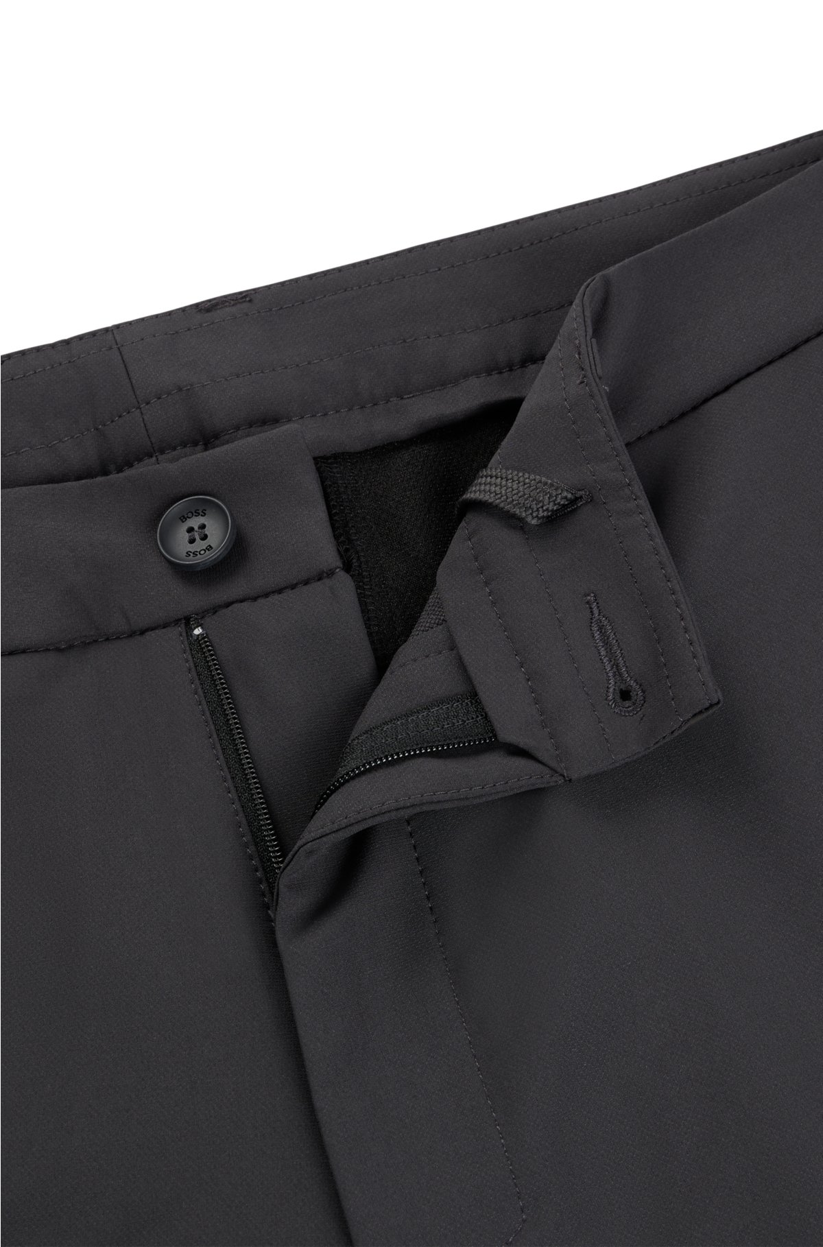 BOSS - Slim-fit shorts in water-repellent easy-iron fabric