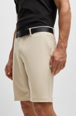 BOSS - Slim-Fit Shorts aus bügelleichtem Vier-Wege-Stretch