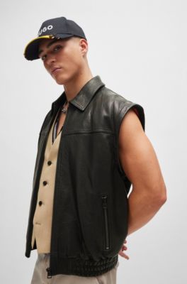hugo-leather-jacket-with-detachable-sleeves-and-stud-artwork-black