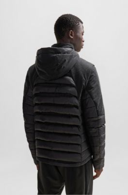 BOSS Waterrepellent jacket with detachable sleeves and hood