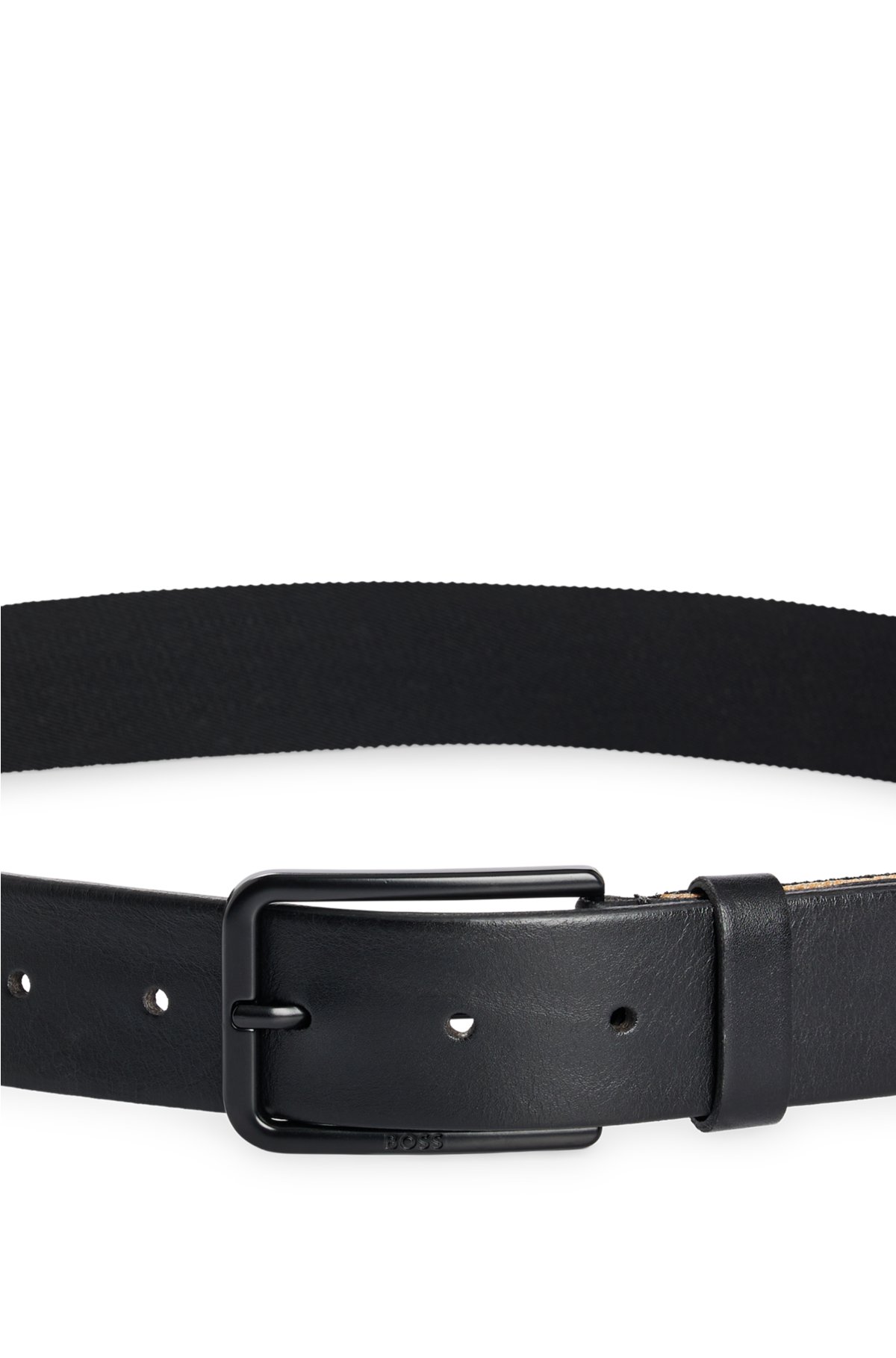 Belt in fabric and leather