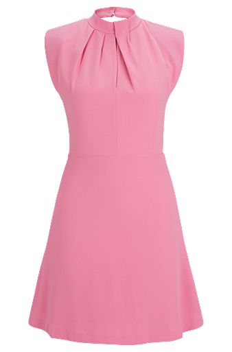 Mini dress with drape-front detail, light pink