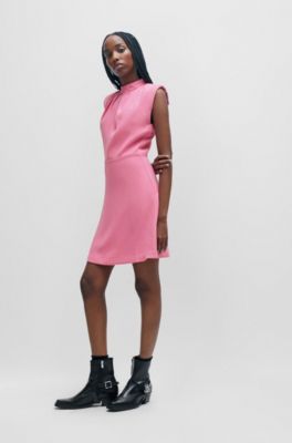 HUGO - Mini dress with drape-front detail