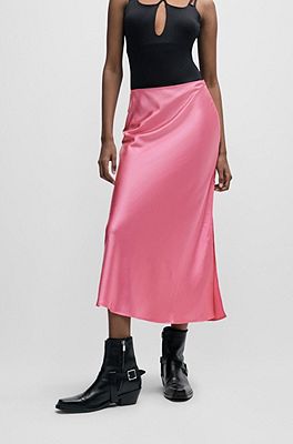 Satin maxi cheap skirt 80