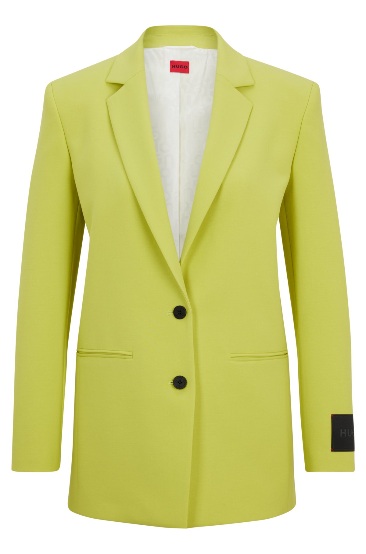 Regular-fit jacket in stretch fabric, Light Green