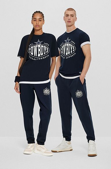 BOSS x NFL T-shirt van stretchkatoen met co-branding, Cowboys