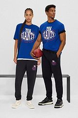  BOSS x NFL T-Shirt aus Stretch-Baumwolle mit Branding der Kooperation, Giants