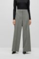 Oversized Hose aus Schurwoll-Mix mit Woll-Anteil, Grau