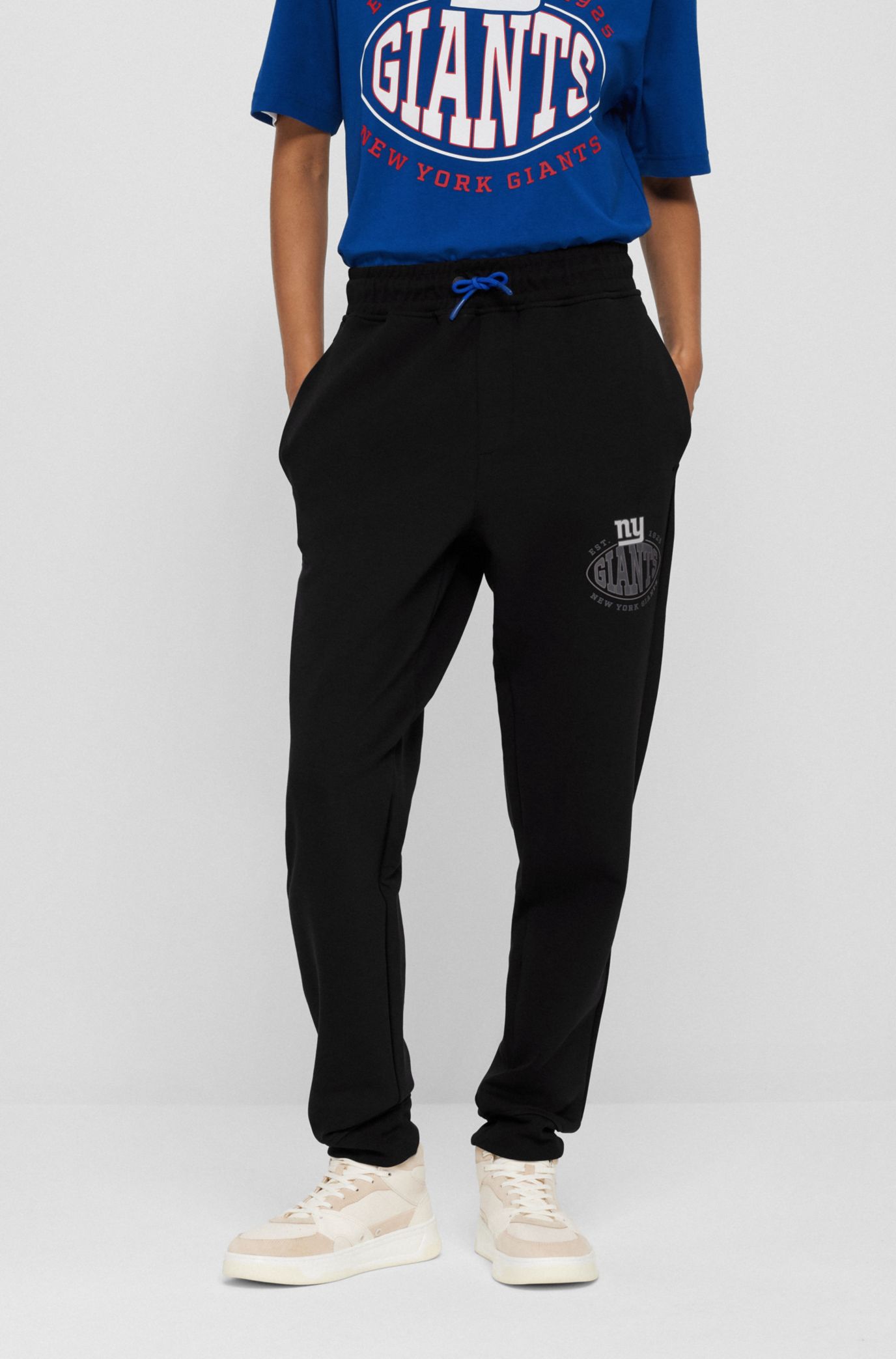 BOSS - BOSS x NFL cotton-blend tracksuit bottoms with collaborative branding