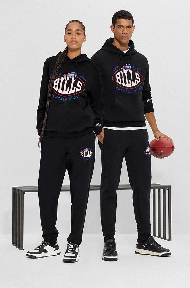  BOSS x NFL hoodie van een katoenmix met co-branding, Bills