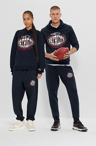  BOSS x NFL hoodie van een katoenmix met co-branding, Patriots