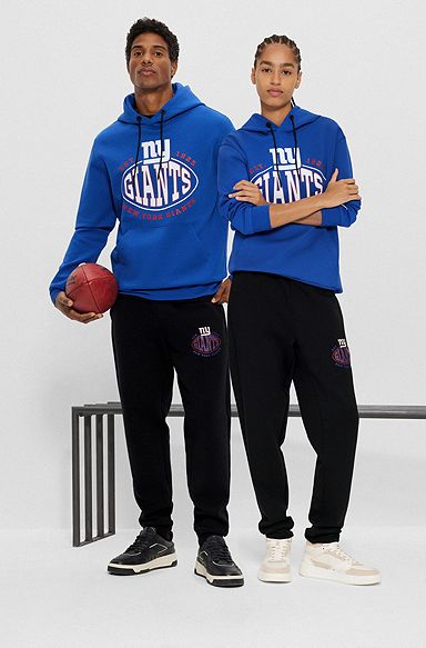  BOSS x NFL hoodie van een katoenmix met co-branding, Giants