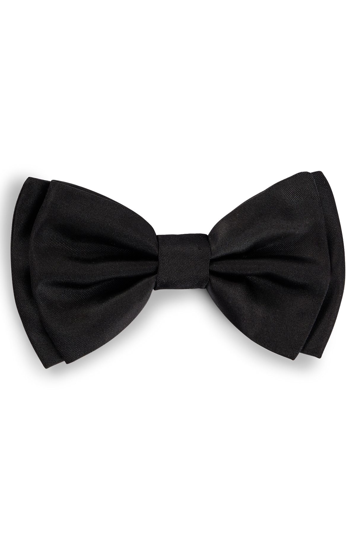 Pre-tied bow tie in silk jacquard, Black