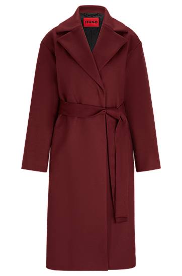 Relaxed-fit coat in a wool blend with cashmere, Hugo boss