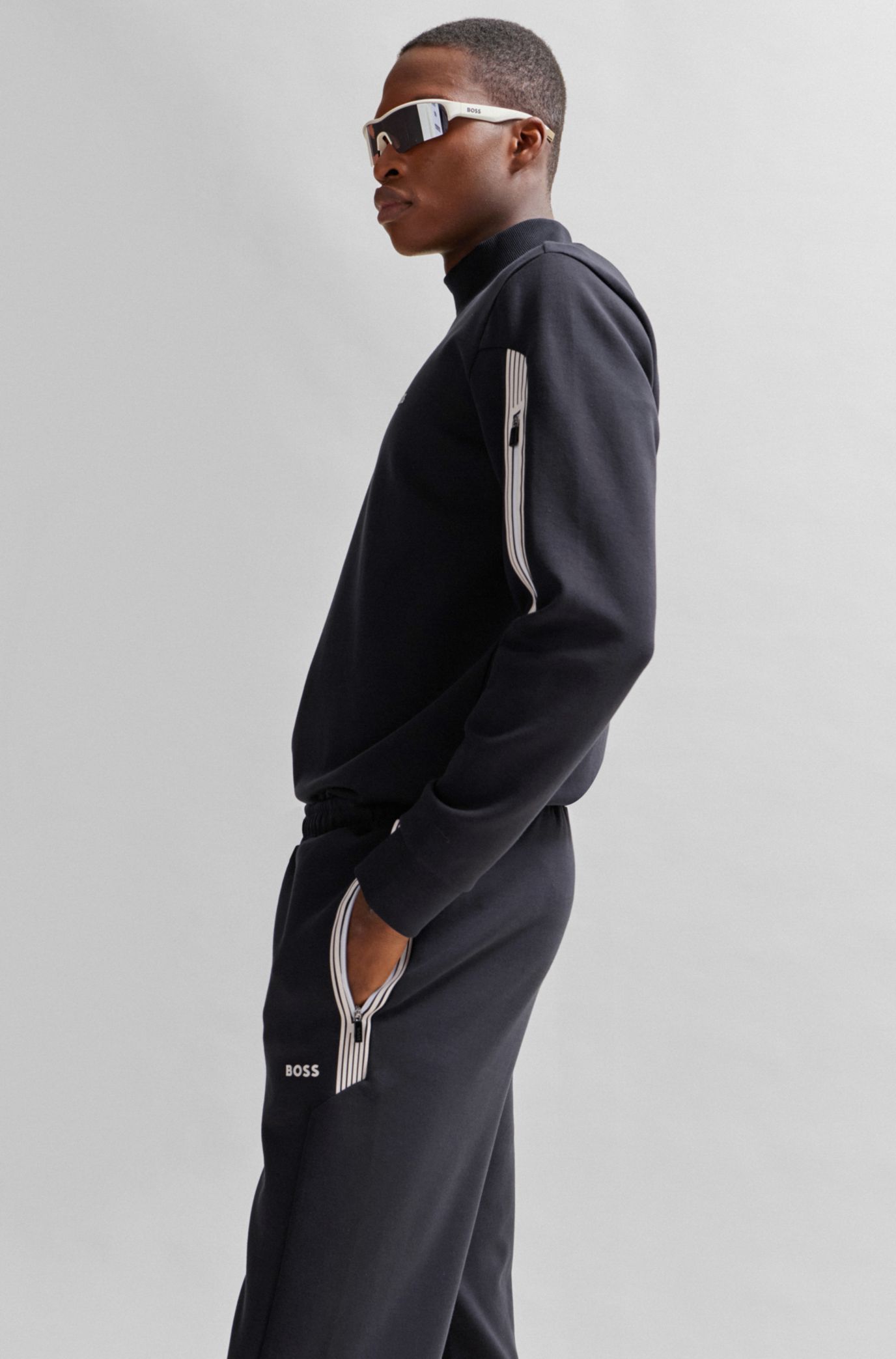 Gray hugo boss clearance tracksuit