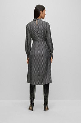 Long sleeve deals silk dress