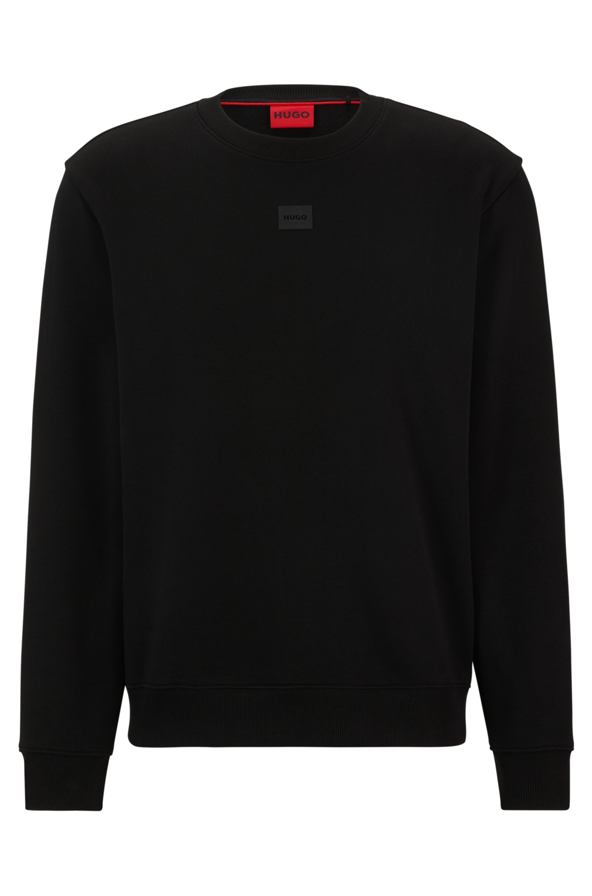 HUGO - Cotton-terry sweatshirt with logo detail