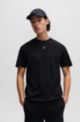 Regular-Fit T-Shirt aus Interlock-Baumwolle mit Stack-Logo, Schwarz