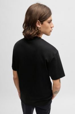 HUGO - Regular-Fit T-Shirt aus Interlock-Baumwolle mit Stack-Logo 