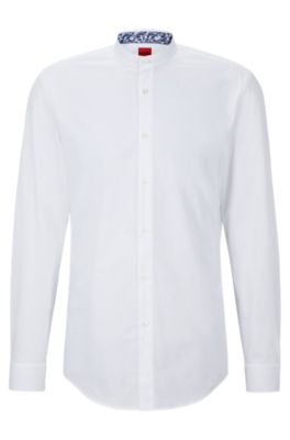 Hugo boss store grandad collar shirt