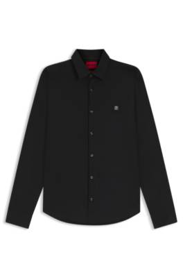 Hugo Slim-fit shirt in stretch-cotton canvas casual skjortor herr – bild 4