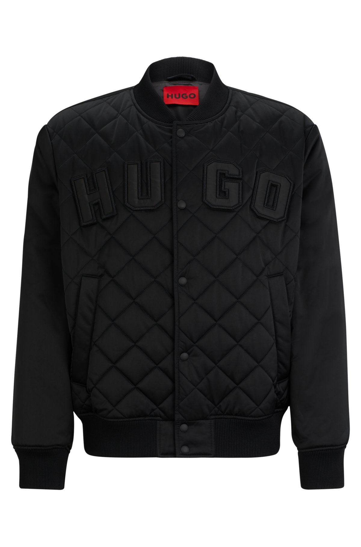 HUGO BOSS     HUGOボンバージャケット　XL ブラック肩幅５３