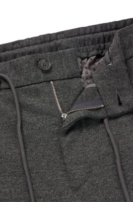 BOSS - Regular-Fit Hose aus bedrucktem Jersey