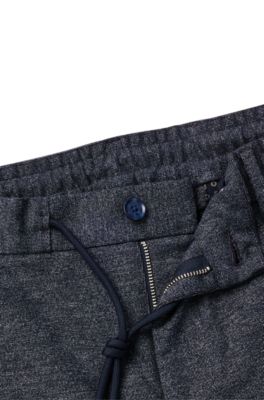 BOSS - Regular-fit trousers in printed jersey