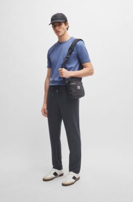 BOSS - Regular-fit trousers in printed jersey