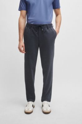 BOSS - Regular-fit trousers in printed jersey
