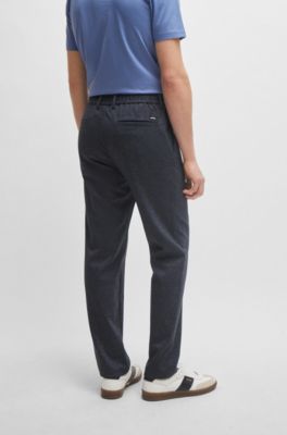 BOSS - Regular-fit trousers in printed jersey