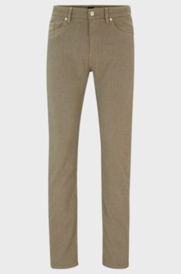 Slim-fit jeans in two-tone stretch denim, Light Beige
