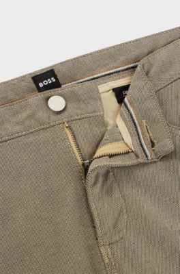 Slim-fit jeans in two-tone stretch denim, Light Beige