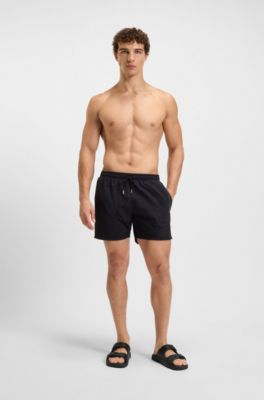 Sandalen voor alle genders met dubbele bandjes en gestructureerde bovenzijde, Zwart