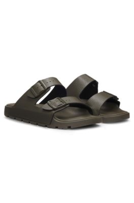BOSS - All-gender twin-strap sandals with structured uppers