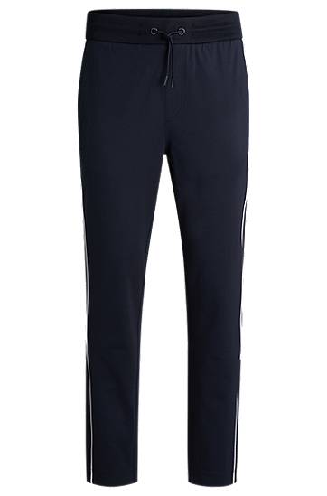 Regular-fit tracksuit bottoms with contrast piping, Hugo boss