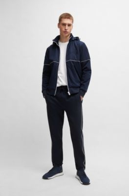 BOSS - Regular-Fit Jogginghose mit kontrastfarbenen Paspeln 