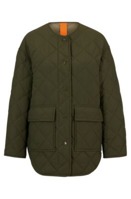 BOSS Relaxedfit waterrepellent quilted jacket