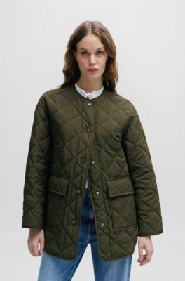 BOSS Relaxedfit waterrepellent quilted jacket