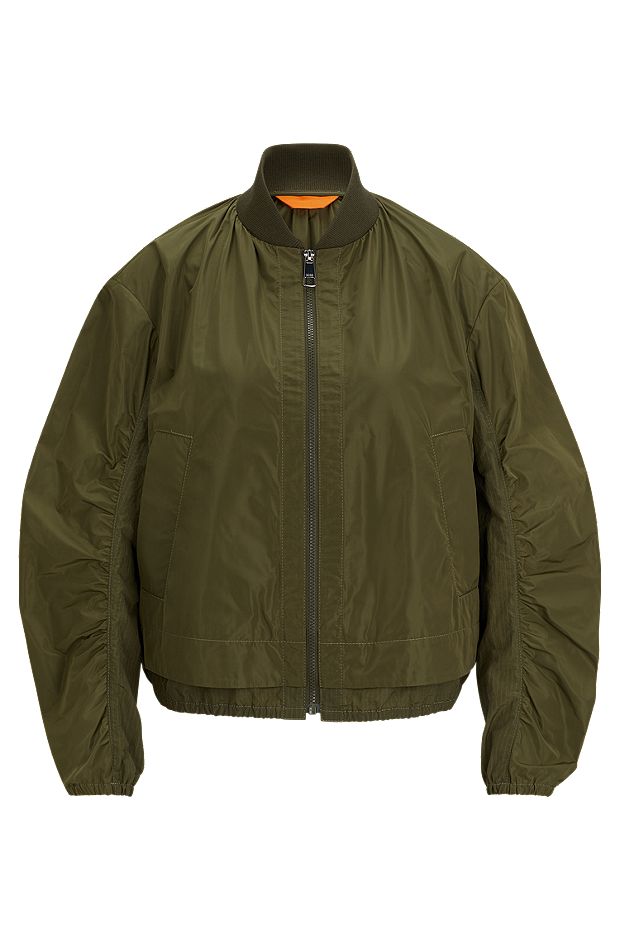 Water-repellent jacket in a relaxed fit, Dark Green