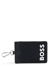 Branded card and AirTag holder gift set, Black