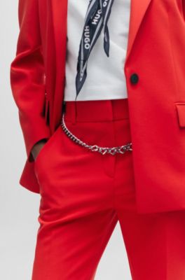 HUGO - Regular-Fit Hose aus Stretch-Gewebe im Boot-Cut-Stil 