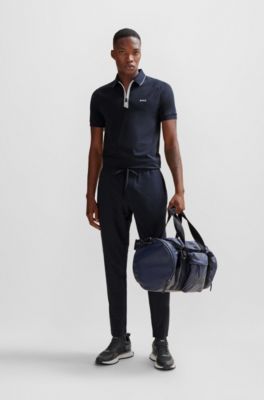 BOSS - Slim-Fit Poloshirt aus Stretch-Baumwolle mit 