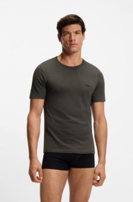 Three-pack of underwear T-shirts in cotton, Purple / Grey