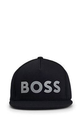 BOSS - Branded crew-neck sweater in dry-flex fabric