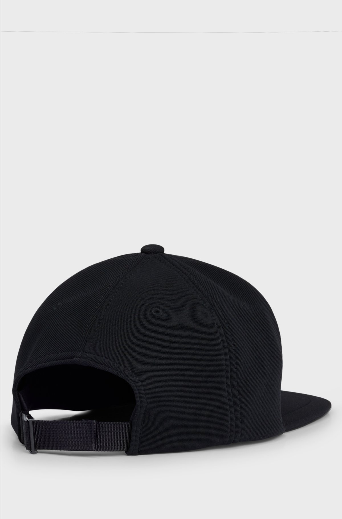 Stretch-jersey cap with decorative reflective logo, Black