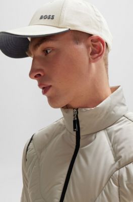 Cotton-twill cap with printed logo, Light Beige